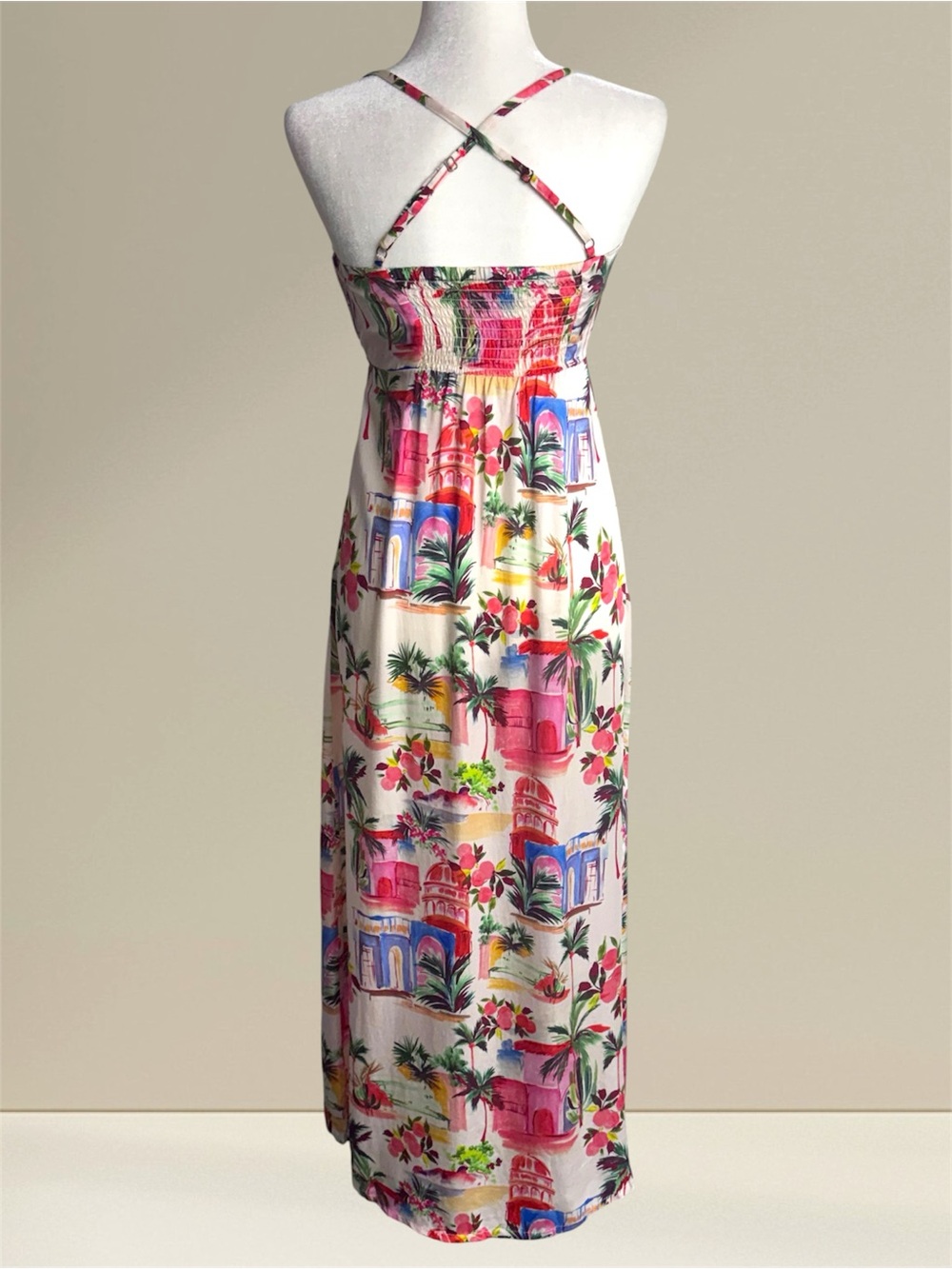 Marine Layer Paloma Halter Maxi Dress Tropical
Palmas Print Size XS - Picture 3 of 10